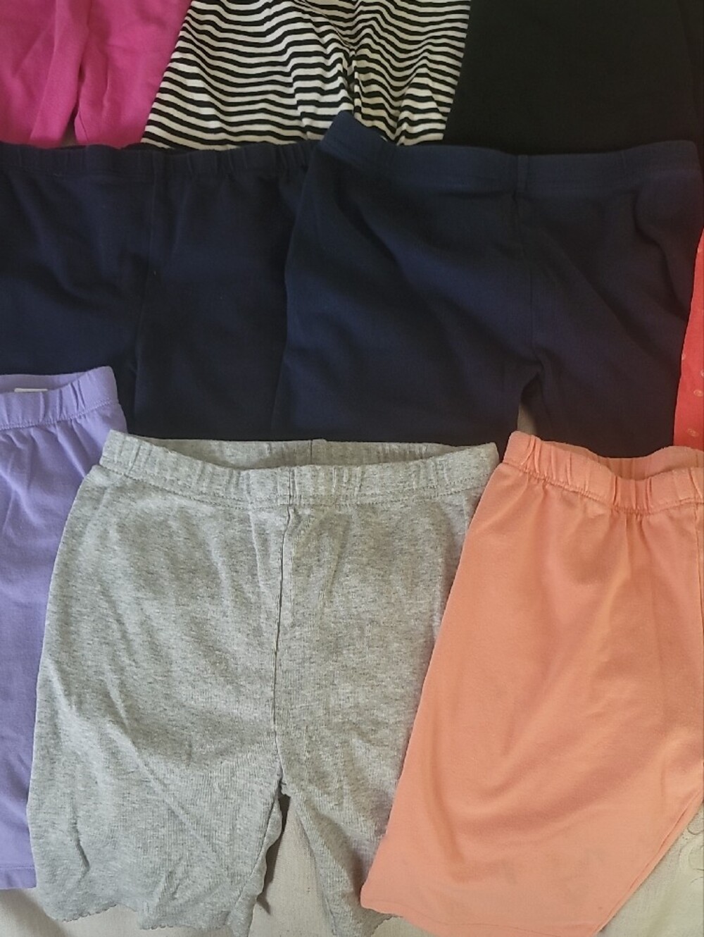 x14 Girls Assorted Solid And Print Bike Shorts, Sizes 7-8 - Picture 3 of 10
